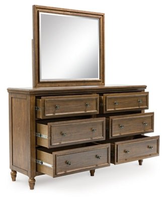 Sturlayne Dresser and Mirror - Dark Brown Dresser &amp; Mirror modern furniture Contempo Furniture