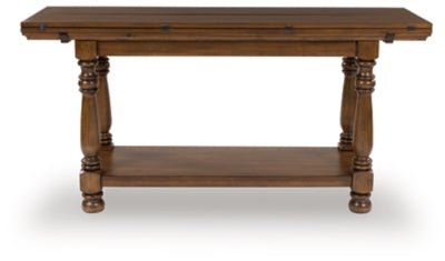 Sturlayne Flip Top Sofa Table - Dark Brown Sofa Table modern furniture Contempo Furniture