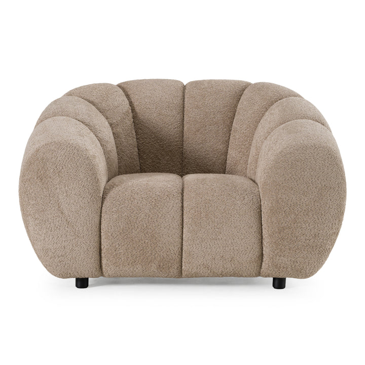 Suki - Modern Taupe Fabric Lounge Chair