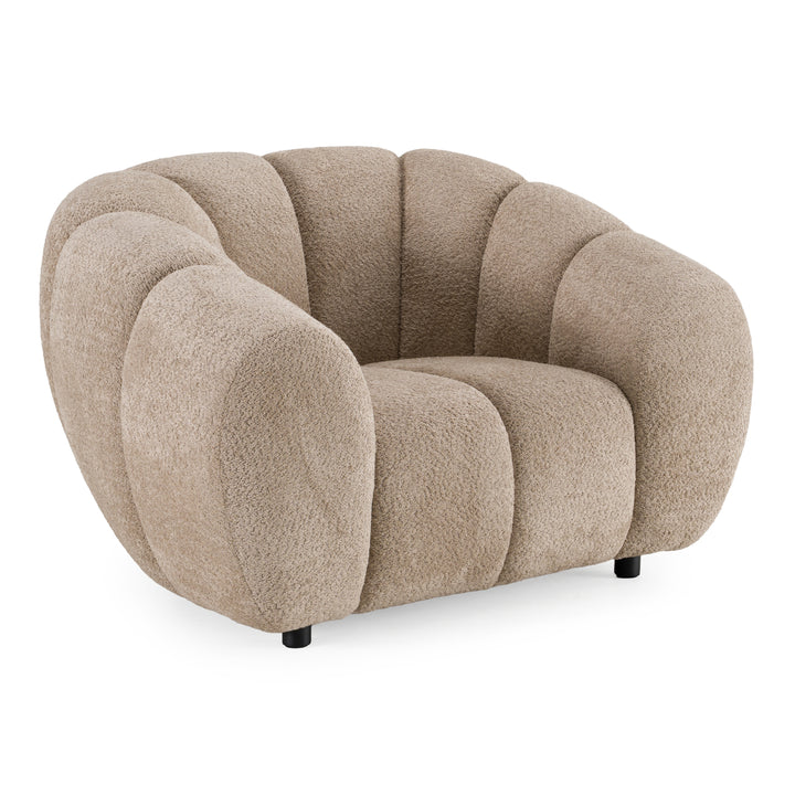 Suki - Modern Taupe Fabric Lounge Chair