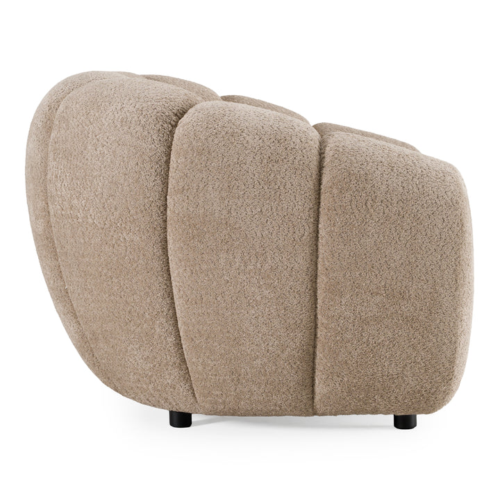 Suki - Modern Taupe Fabric Lounge Chair