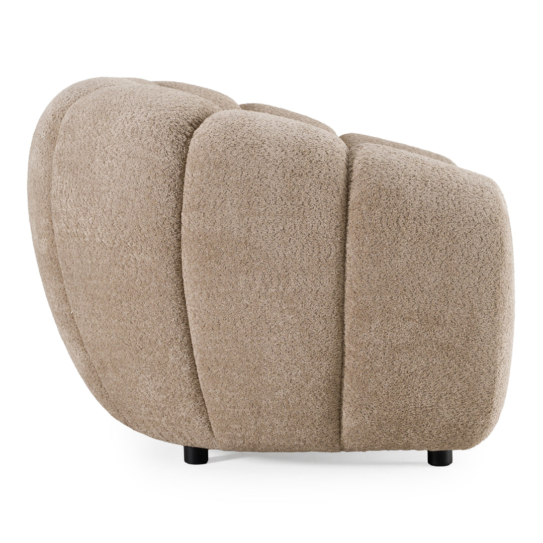 Suki - Modern Taupe Fabric Lounge Chair