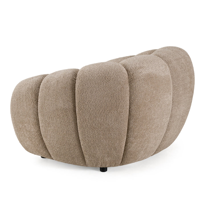 Suki - Modern Taupe Fabric Lounge Chair