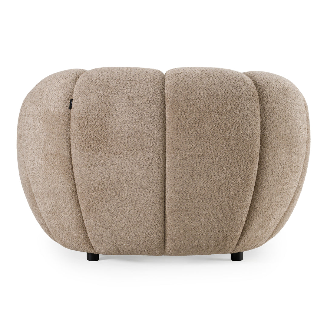 Suki - Modern Taupe Fabric Lounge Chair