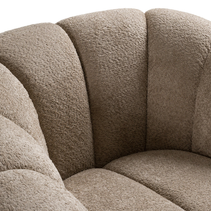 Suki - Modern Taupe Fabric Lounge Chair