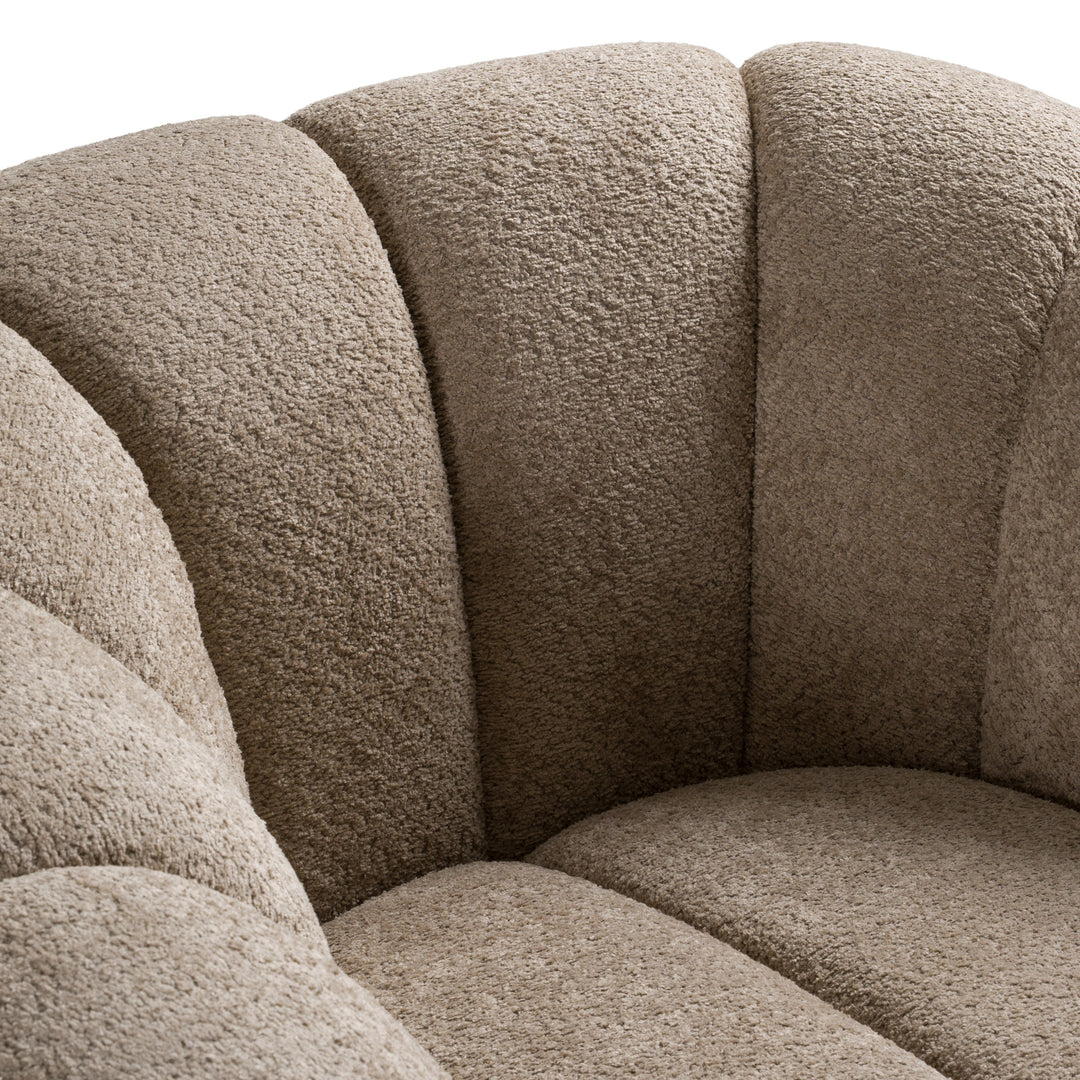Suki - Modern Taupe Fabric Lounge Chair