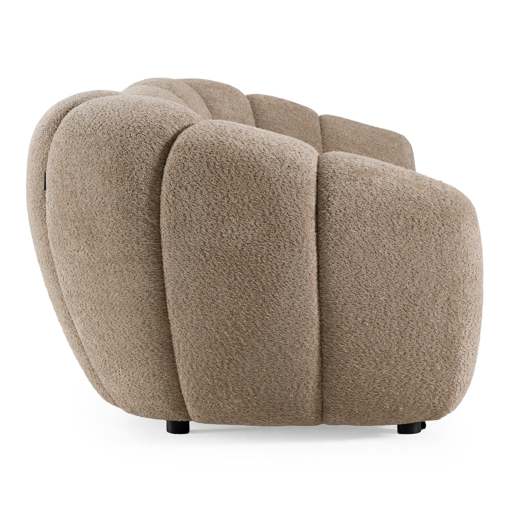 Suki - Modern Taupe Fabric Sofa - View 3