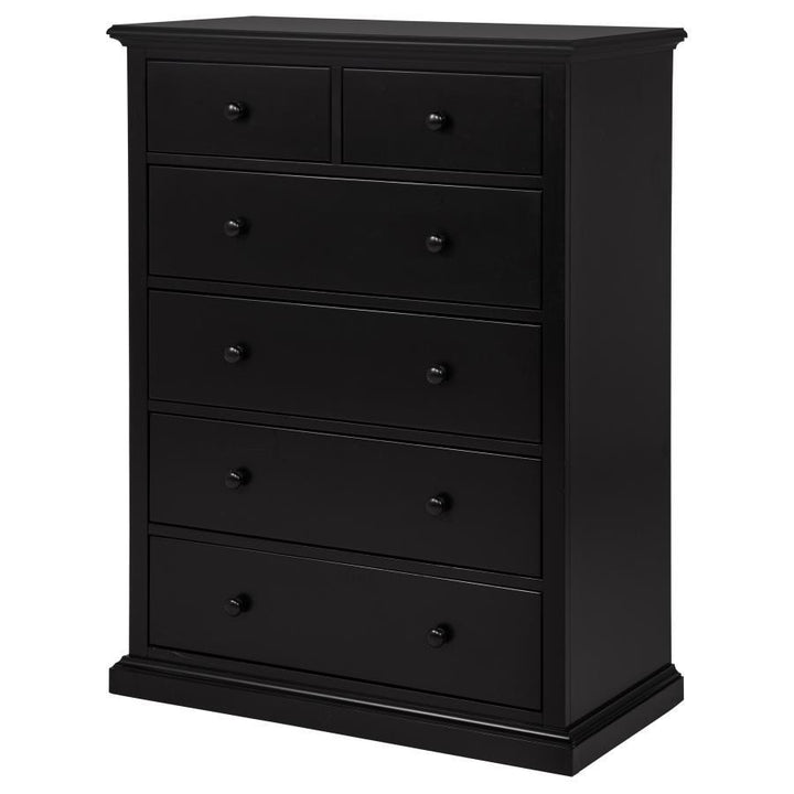 Sumerlin - 6 - Drawer Bedroom Chest Of Drawers - Black Accent Chest modern furniture Contempo Furniture
