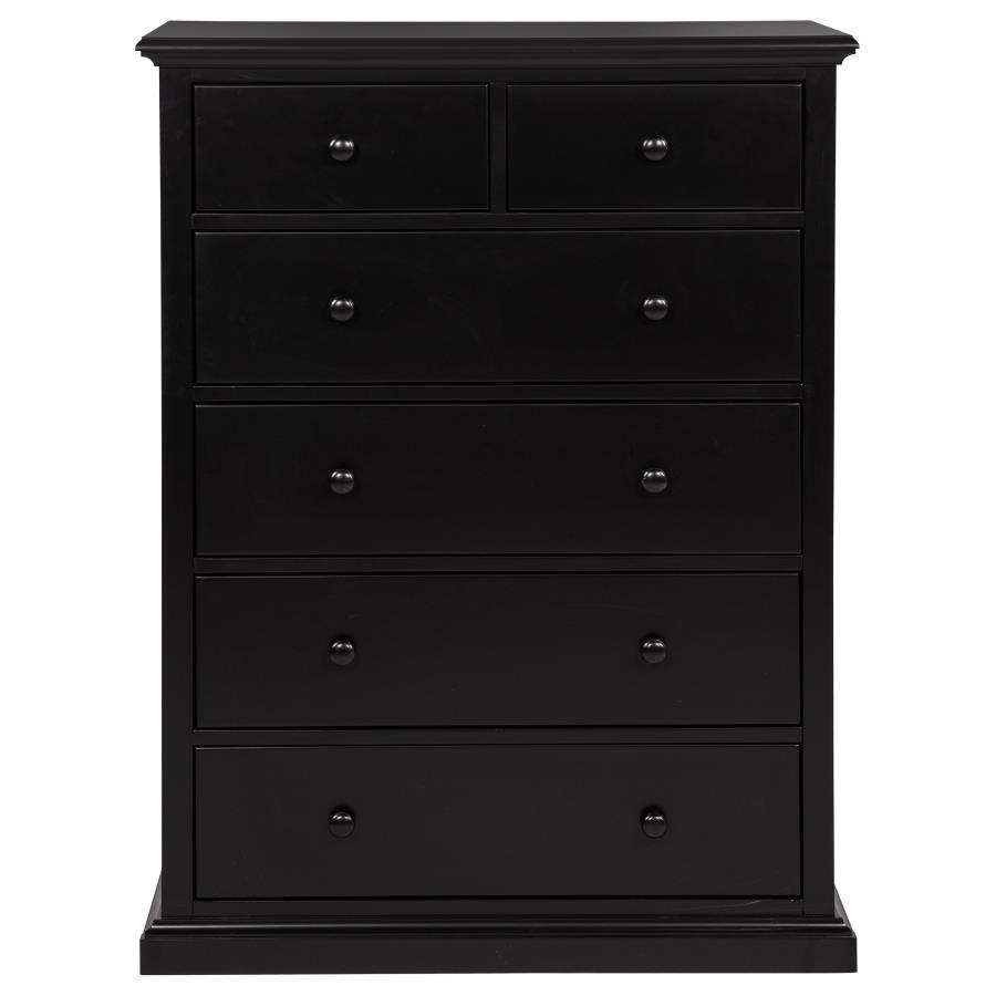 Sumerlin - 6 - Drawer Bedroom Chest Of Drawers - Black Accent Chest modern furniture Contempo Furniture