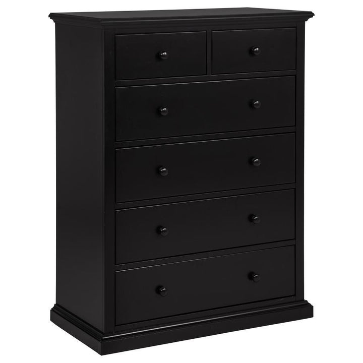 Sumerlin - 6 - Drawer Bedroom Chest Of Drawers - Black Accent Chest modern furniture Contempo Furniture