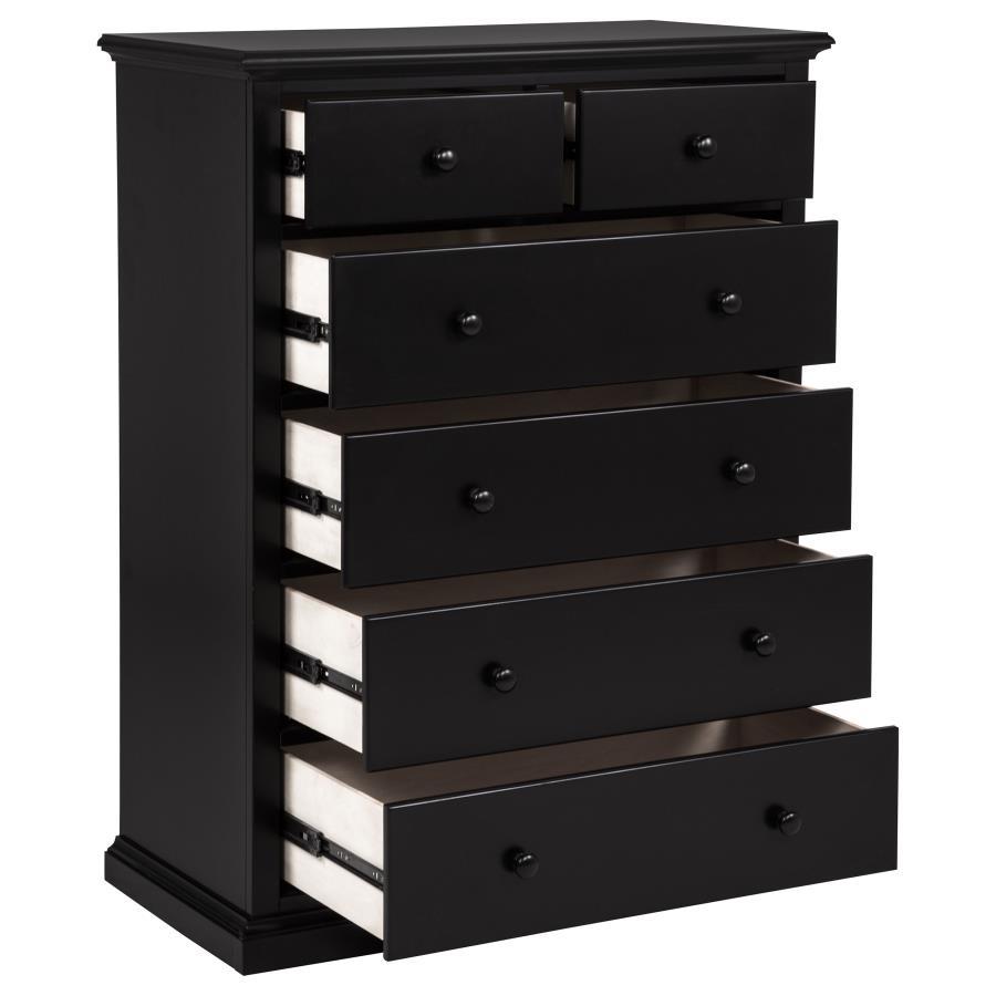 Sumerlin - 6 - Drawer Bedroom Chest Of Drawers - Black Accent Chest modern furniture Contempo Furniture