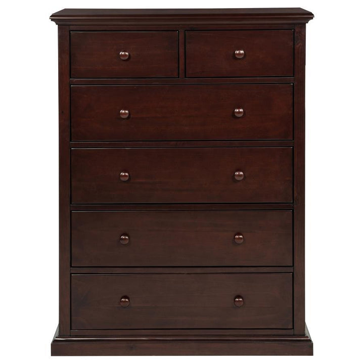 Sumerlin - 6 - Drawer Bedroom Chest Of Drawers - Cappuccino Accent Chest modern furniture Contempo Furniture