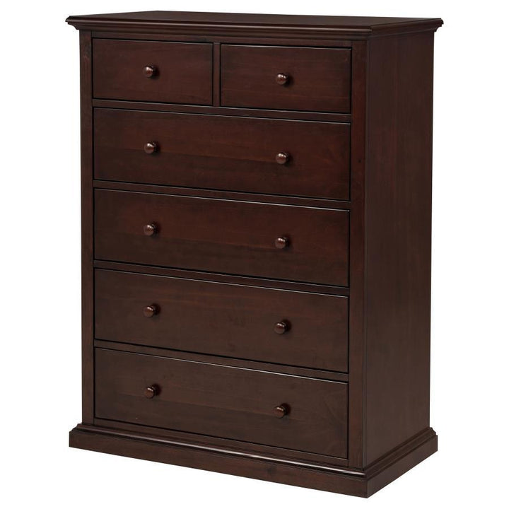 Sumerlin - 6 - Drawer Bedroom Chest Of Drawers - Cappuccino Accent Chest modern furniture Contempo Furniture