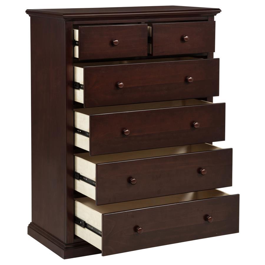 Sumerlin - 6 - Drawer Bedroom Chest Of Drawers - Cappuccino Accent Chest modern furniture Contempo Furniture