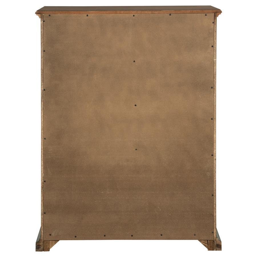 Sumerlin - 6 - Drawer Bedroom Chest Of Drawers - Medium Brown Accent Chest modern furniture Contempo Furniture
