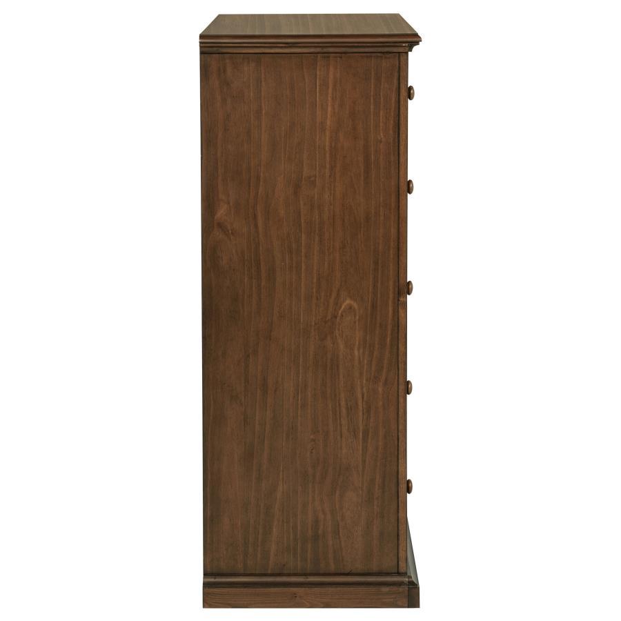Sumerlin - 6 - Drawer Bedroom Chest Of Drawers - Medium Brown Accent Chest modern furniture Contempo Furniture