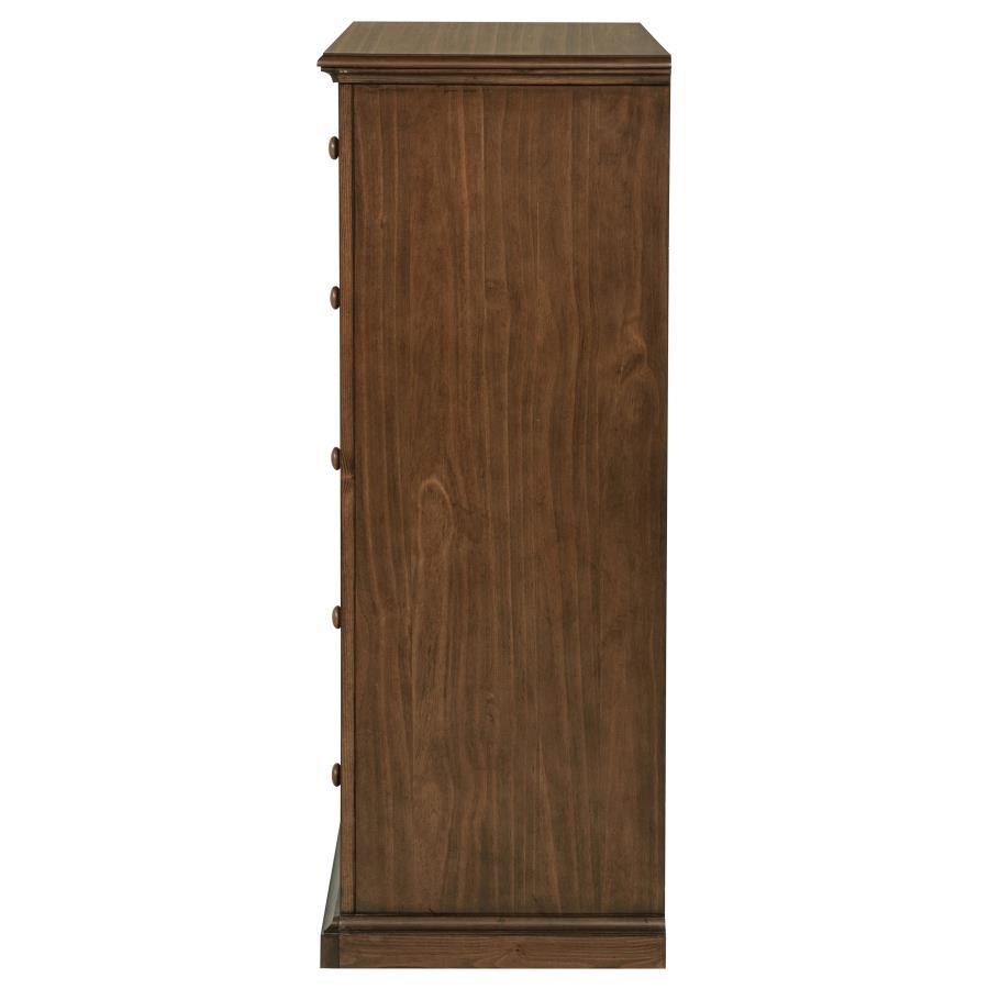 Sumerlin - 6 - Drawer Bedroom Chest Of Drawers - Medium Brown Accent Chest modern furniture Contempo Furniture