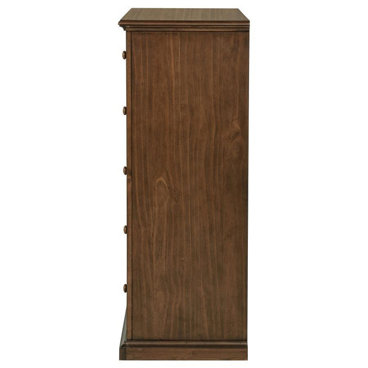 Sumerlin - 6 - Drawer Bedroom Chest Of Drawers - Medium Brown Accent Chest modern furniture Contempo Furniture