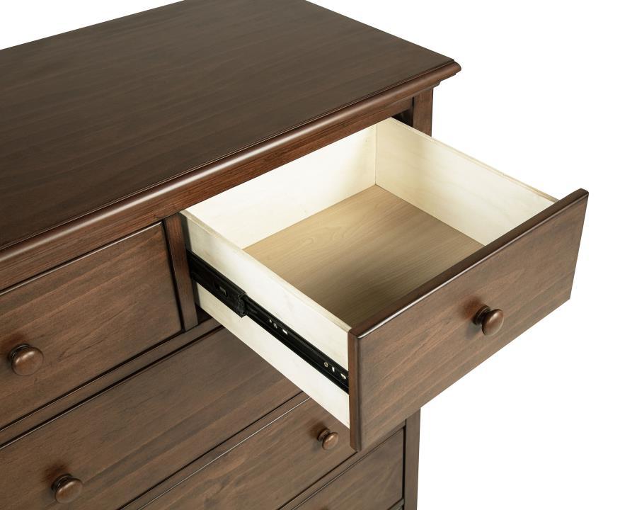 Sumerlin - 6 - Drawer Bedroom Chest Of Drawers - Medium Brown Accent Chest modern furniture Contempo Furniture