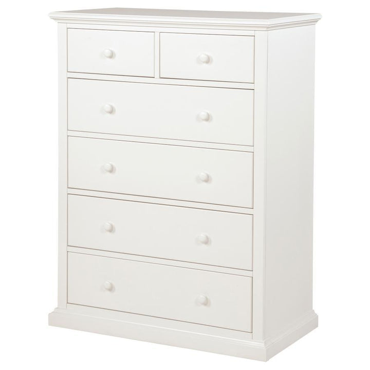 Sumerlin - 6 - Drawer Bedroom Chest Of Drawers White Accent Chest modern furniture Contempo Furniture