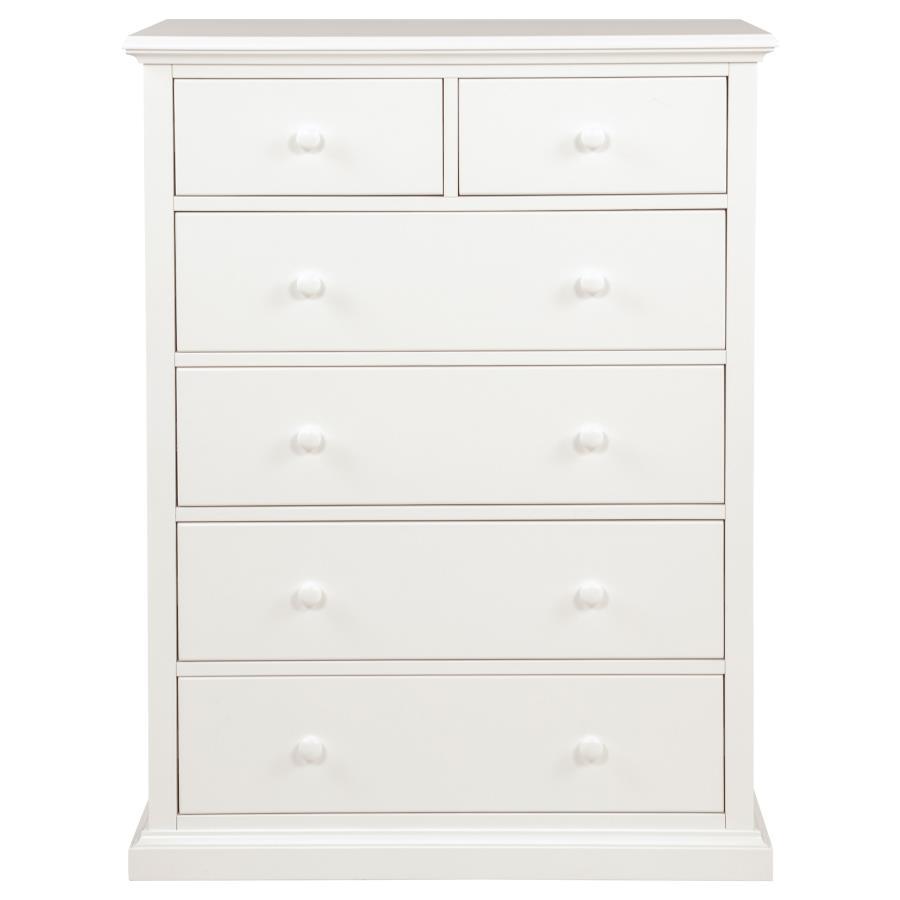 Sumerlin - 6 - Drawer Bedroom Chest Of Drawers White Accent Chest modern furniture Contempo Furniture