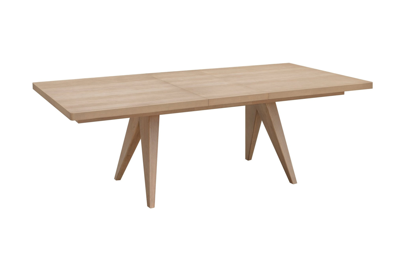 Sumire Ash Wood Rectangular Extension Table in Ginger Table modern furniture Contempo Furniture