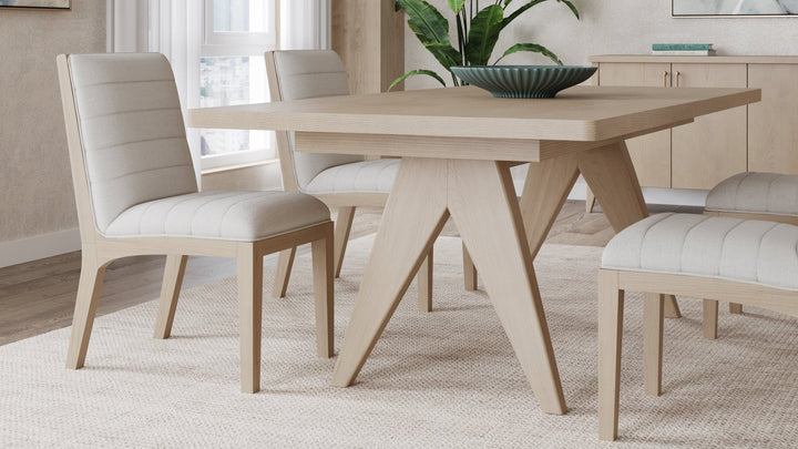 Sumire Ash Wood Rectangular Extension Table in Ginger Table modern furniture Contempo Furniture