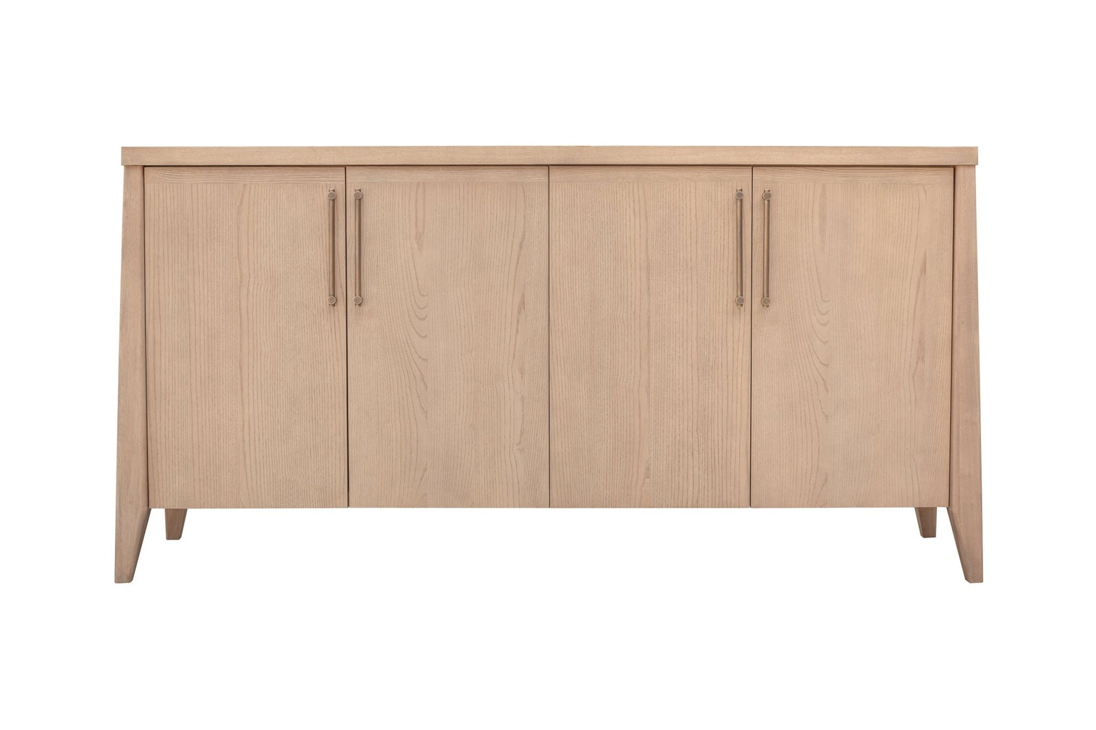 Sumire Four Door Ash Wood Sideboard in Ginger Sideboard modern furniture Contempo Furniture