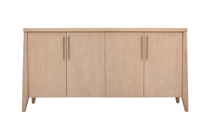 Sumire Four Door Ash Wood Sideboard in Ginger Sideboard modern furniture Contempo Furniture