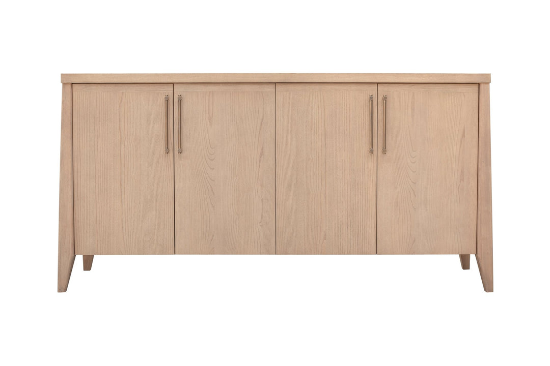 Sumire Four Door Ash Wood Sideboard in Ginger Sideboard modern furniture Contempo Furniture