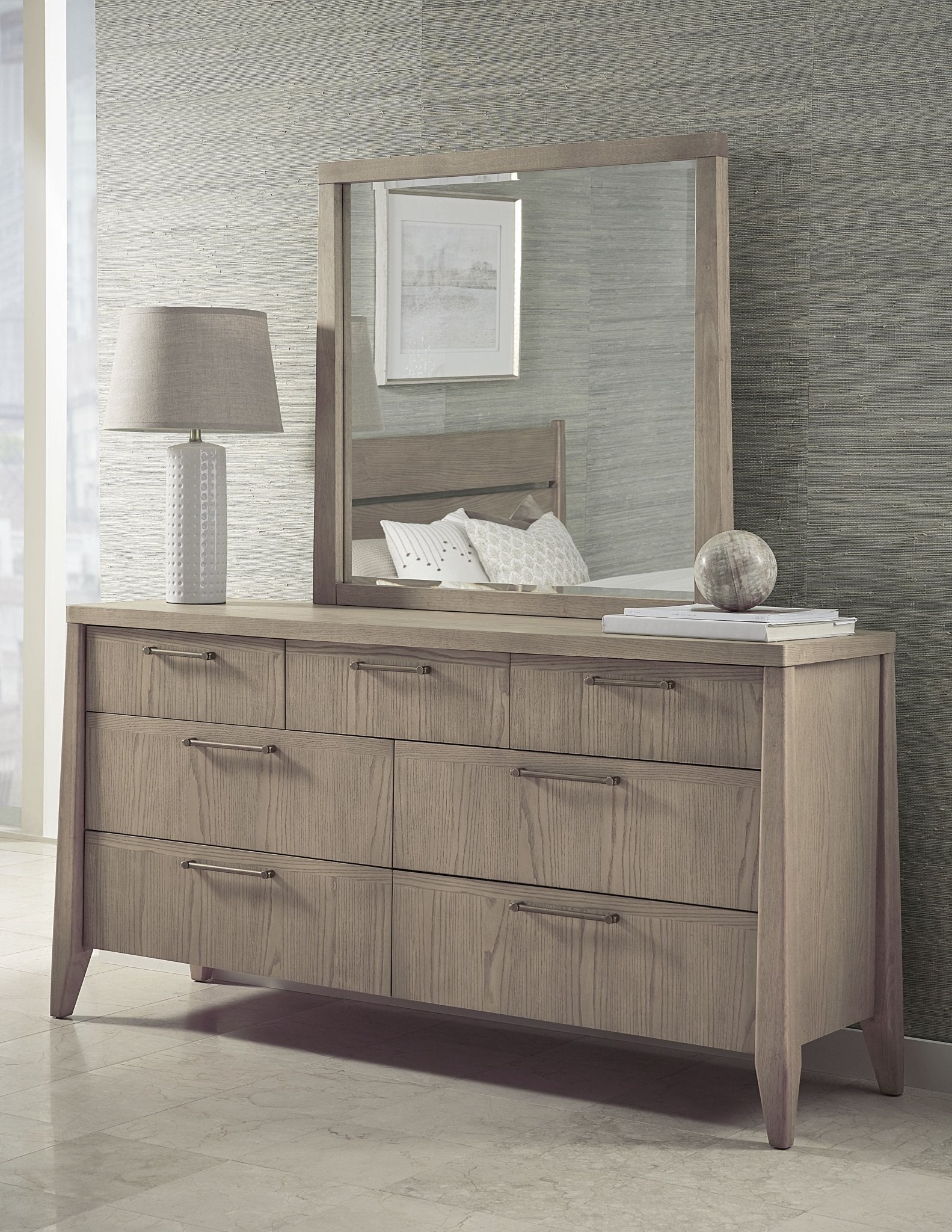 Sumire Seven Drawer Ash Wood Dresser in Ginger Dresser modern furniture Contempo Furniture