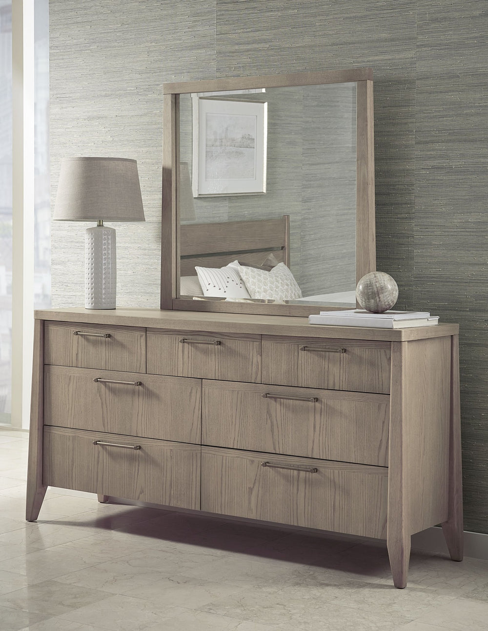 Sumire Seven Drawer Ash Wood Dresser in Ginger