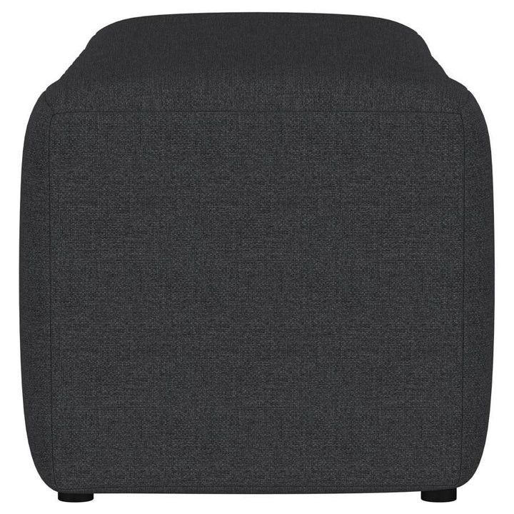 Summer - Fabric Upholstered Tufted Accent Bench - Charcoal Upholstered Bench modern furniture Contempo Furniture