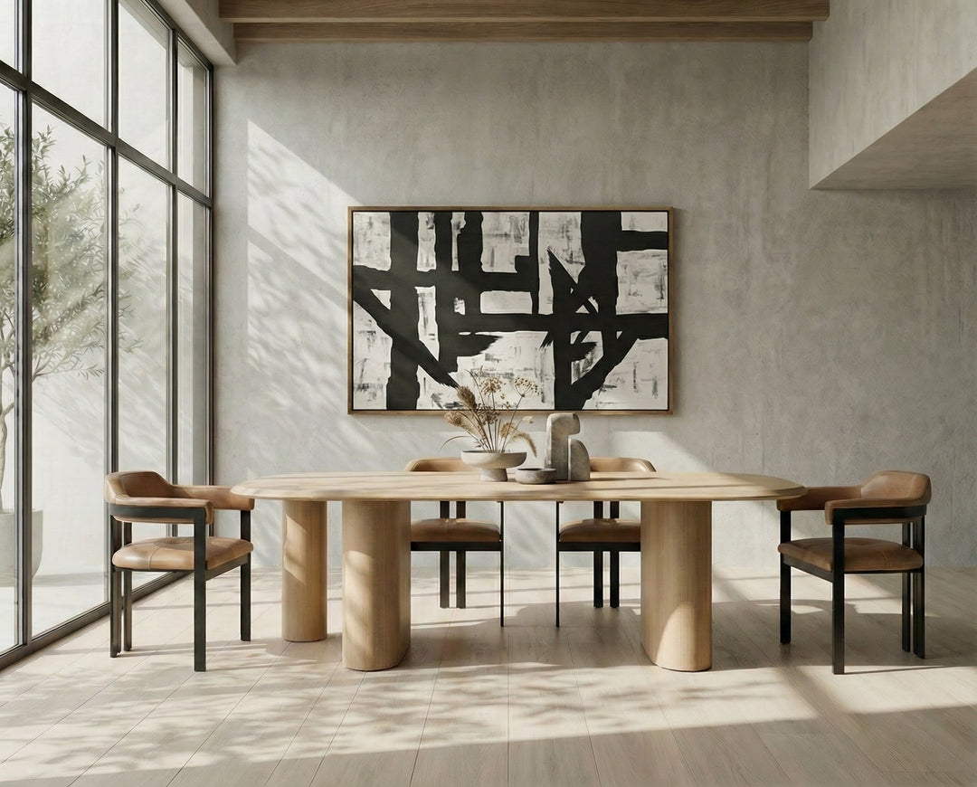 Summit - Modern 118" Natural Ash Dining Table