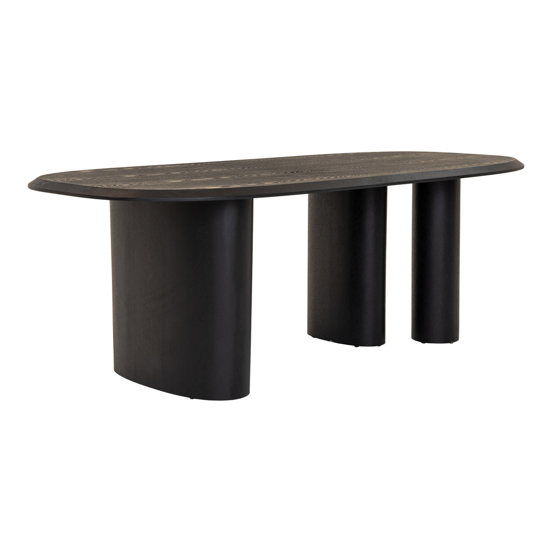 Summit - Modern 87" Black Ash Dining Table