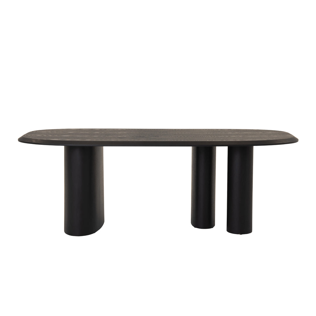 Summit - Modern 87" Black Ash Dining Table