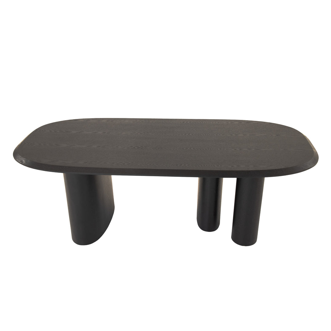 Summit - Modern 87" Black Ash Dining Table