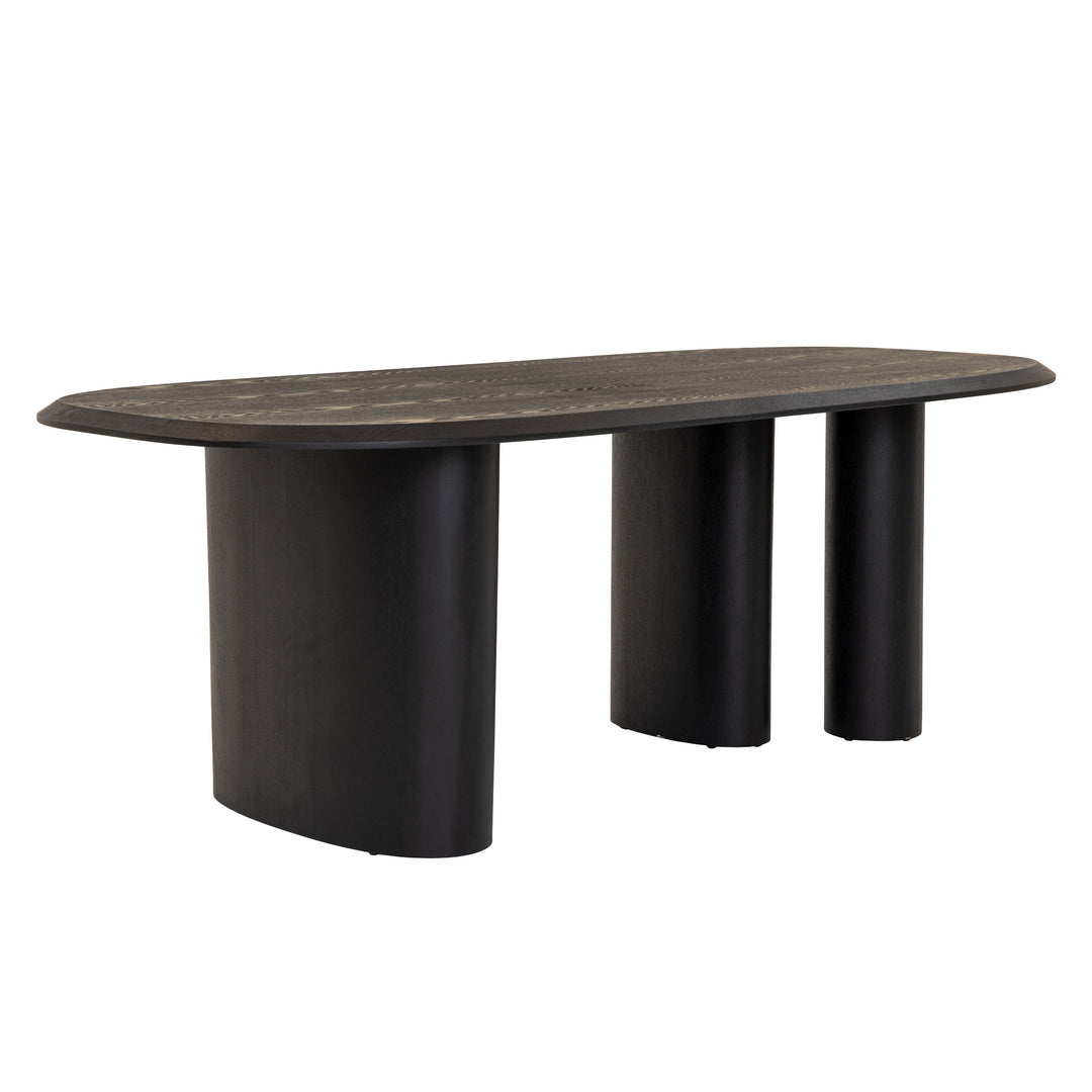 Summit - Modern 87" Black Ash Dining Table