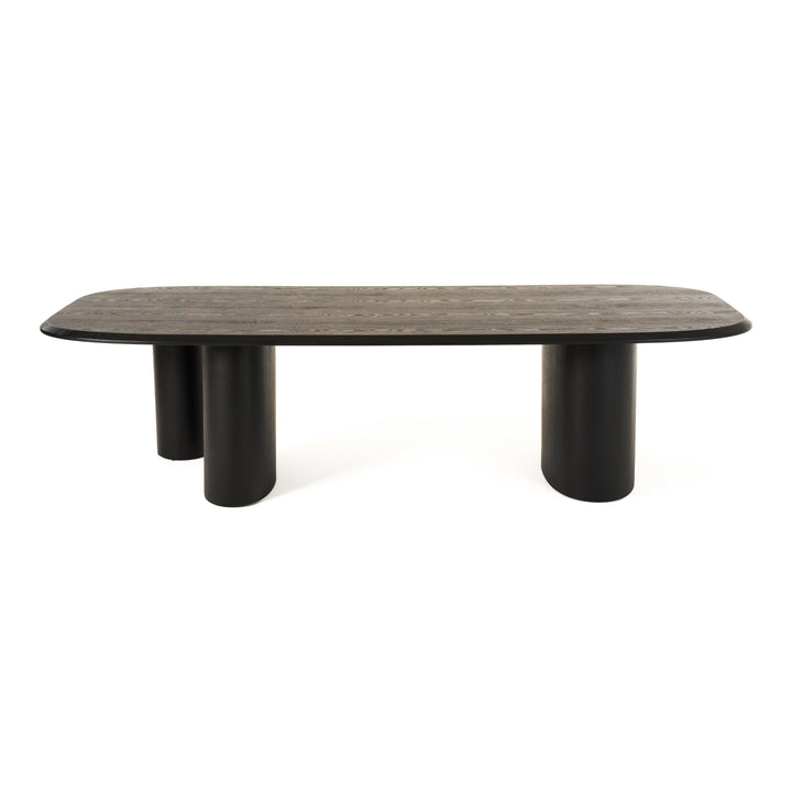 Summit - Modern 118" Black Ash Dining Table