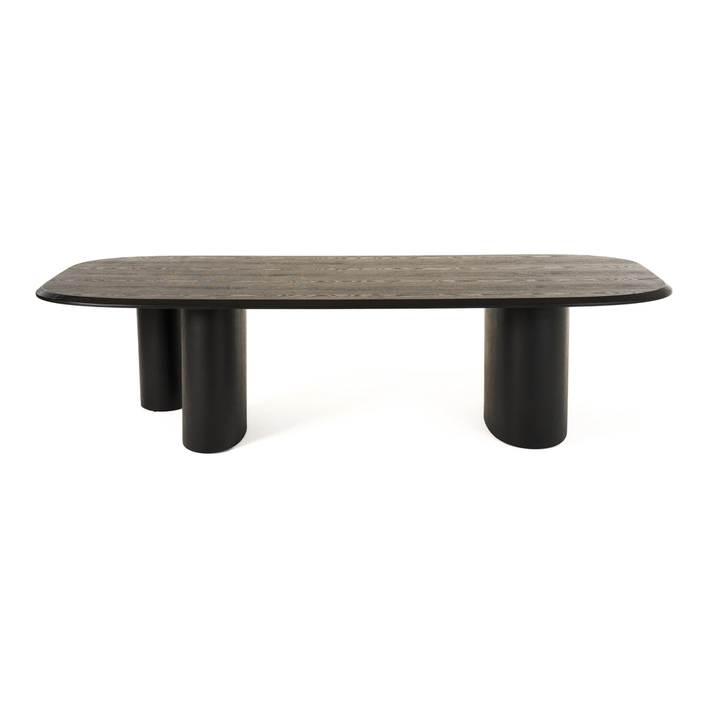 Summit - Modern 118" Black Ash Dining Table