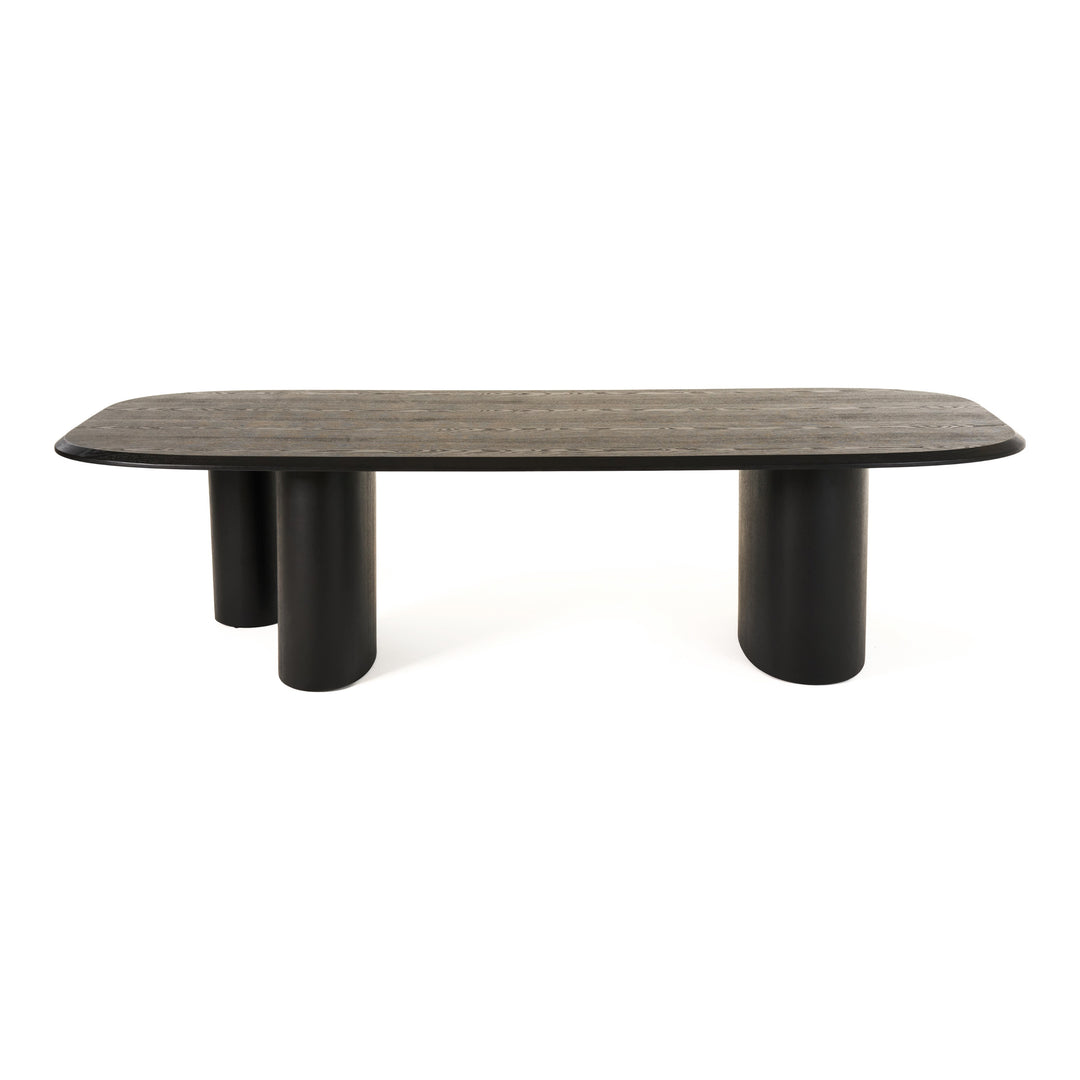 Summit - Modern 118" Black Ash Dining Table