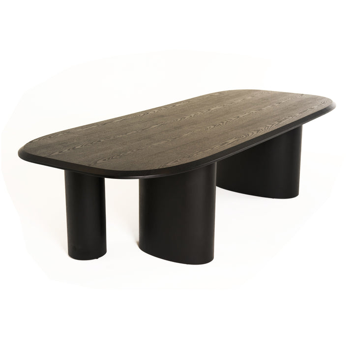 Summit - Modern 118" Black Ash Dining Table