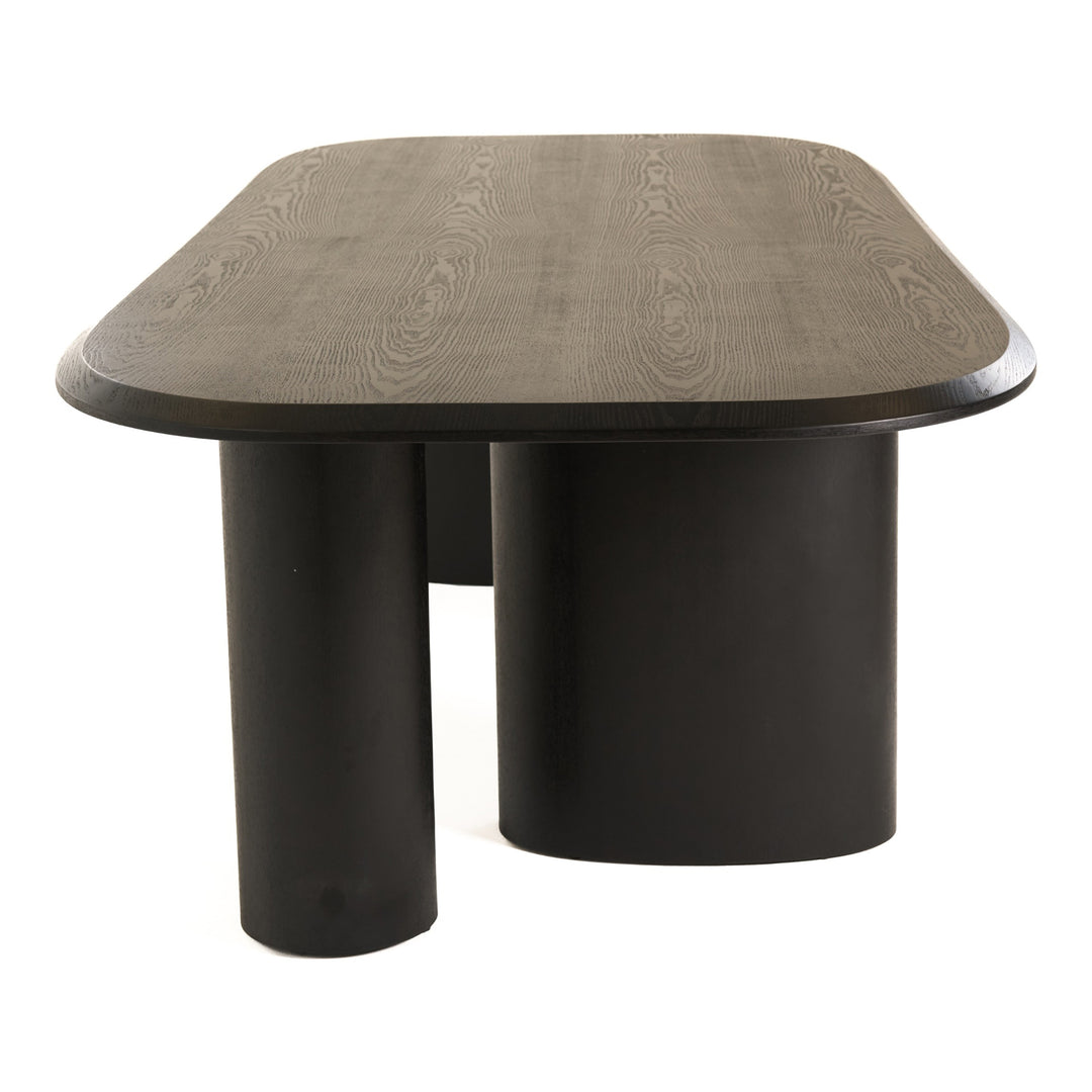 Summit - Modern 118" Black Ash Dining Table
