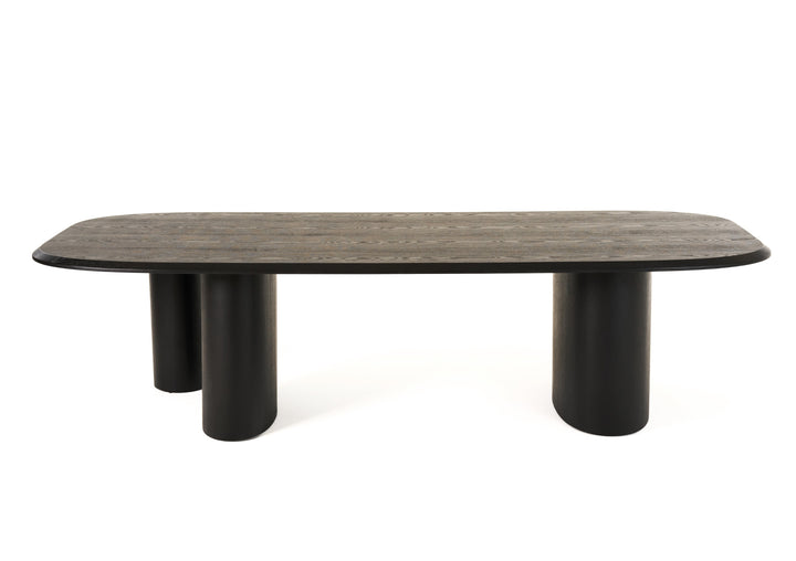 Summit - Modern 118" Black Ash Dining Table