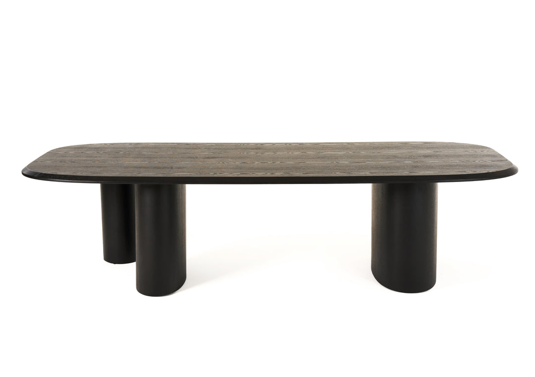 Summit - Modern 118" Black Ash Dining Table