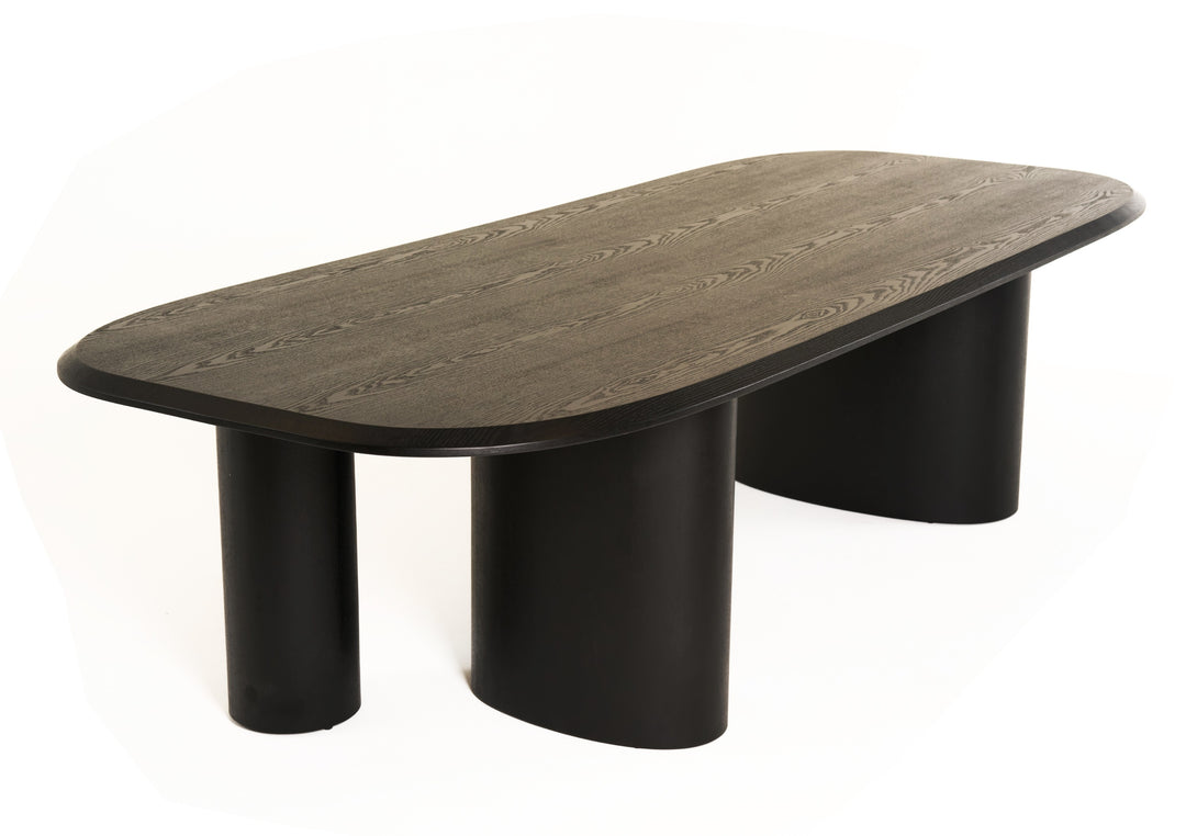 Summit - Modern 118" Black Ash Dining Table