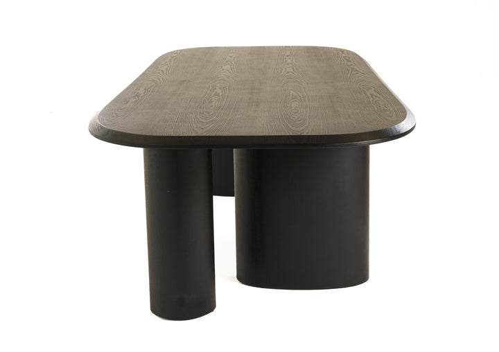 Summit - Modern 118" Black Ash Dining Table