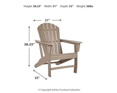 Sundown Treasure Adirondack Chair - Light Brown Arm Chair modern furniture Contempo Furniture
