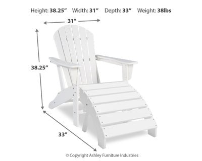 Sundown Treasure Adirondack Chair - White Arm Chair modern furniture Contempo Furniture