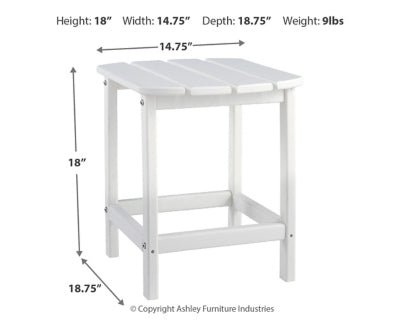Sundown Treasure End Table - White End Table modern furniture Contempo Furniture